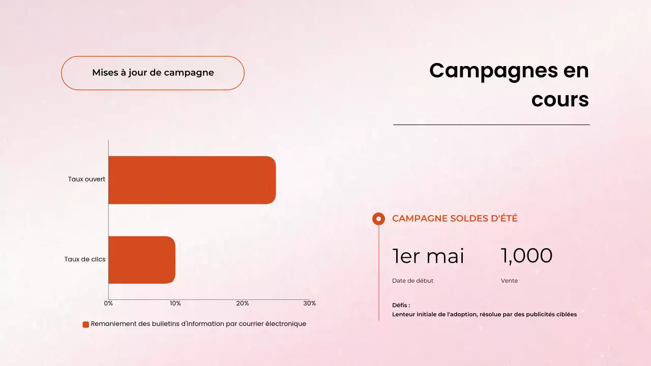 Rapport de la réunion mensuelle sur le marketing de contenu d'Orange Clean