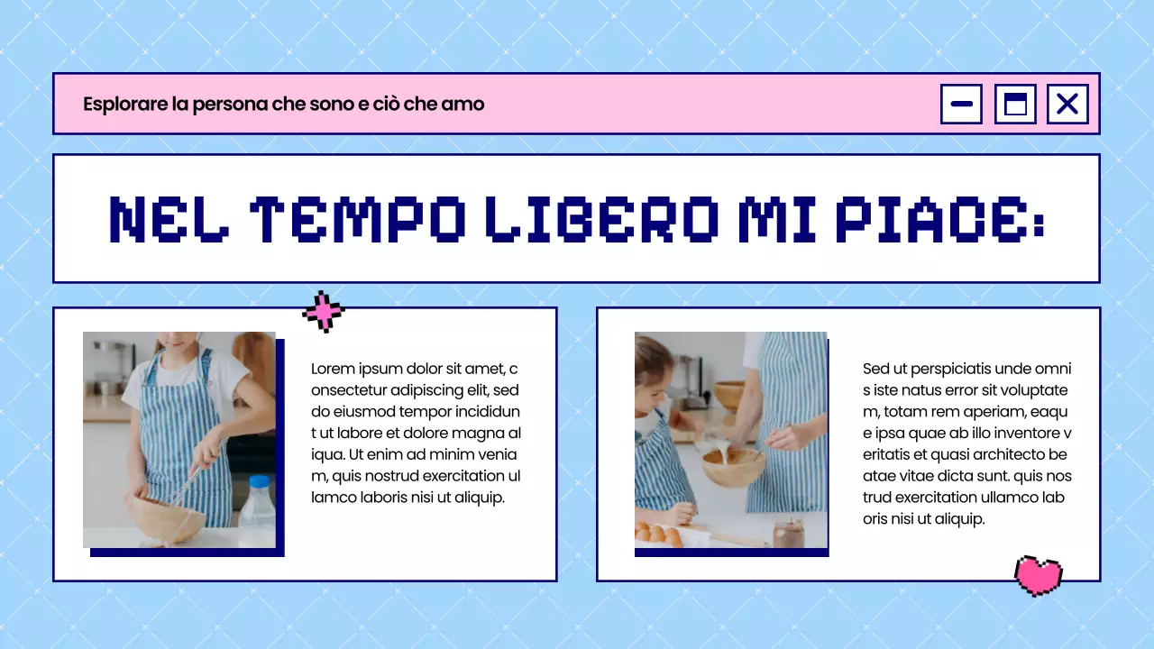 Blu e rosa in grassetto Questo è ciò che sono Introduzione