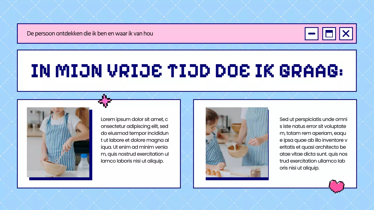 Blauw en Roze Vet Dit is Wie Ik Ben Introductie