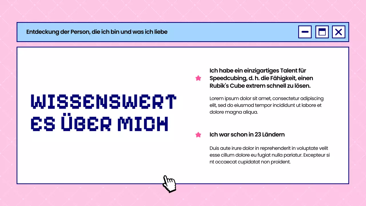 Blau und Rosa Bold This is Who I Am Einleitung