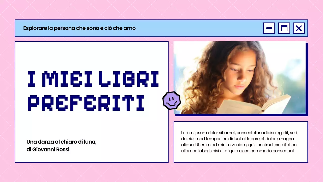 Blu e rosa in grassetto Questo è ciò che sono Introduzione