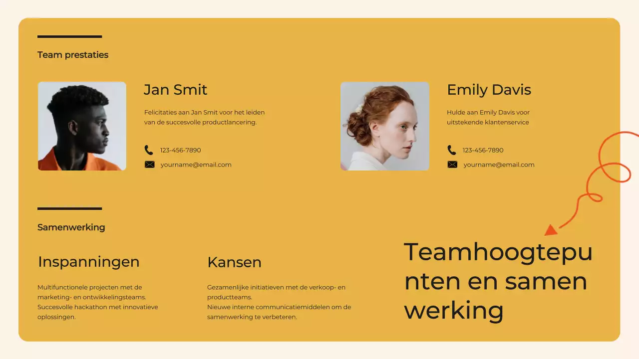 Zwart en Oranje Modern Kwartaalverslag Vergaderingen