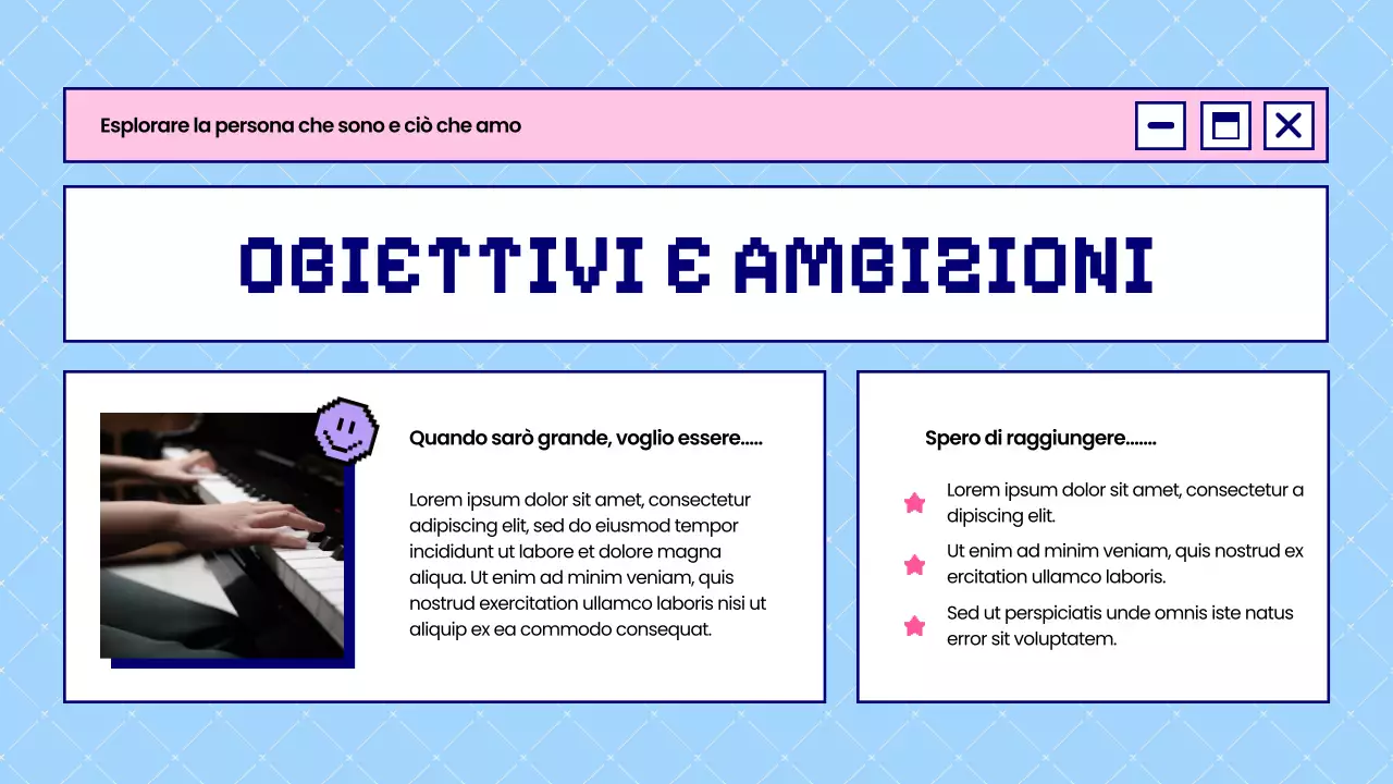 Blu e rosa in grassetto Questo è ciò che sono Introduzione