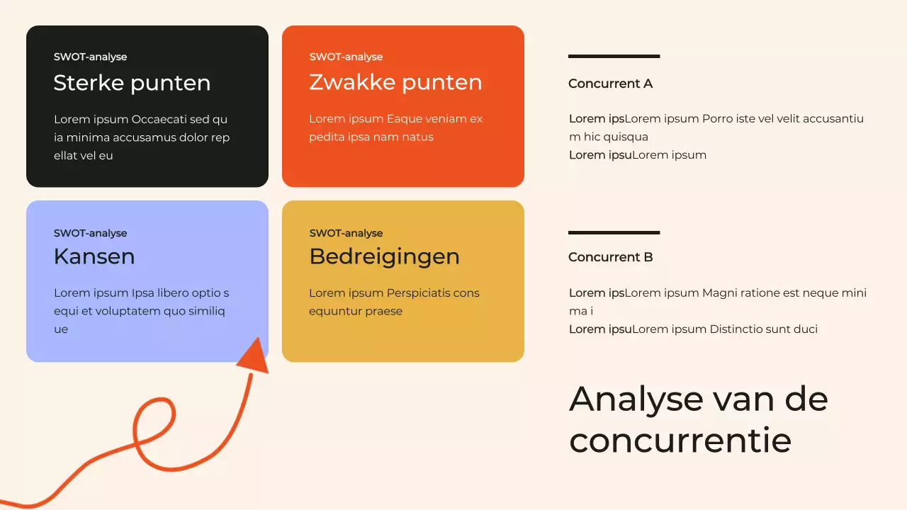 Zwart en Oranje Modern Kwartaalverslag Vergaderingen
