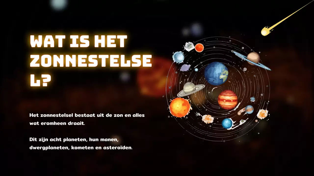 Zwart Eenvoudig Het Zonnestelsel Lesmateriaal