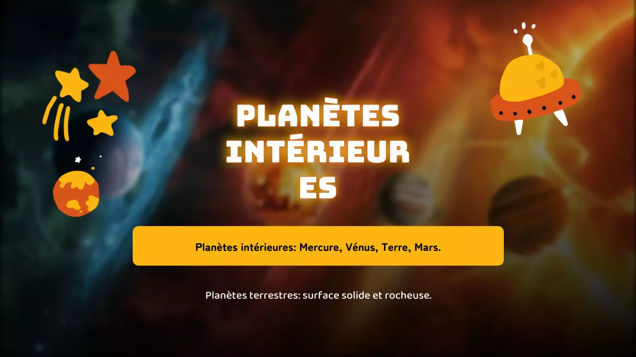 Noir Simple Le système solaire Matériel de cours