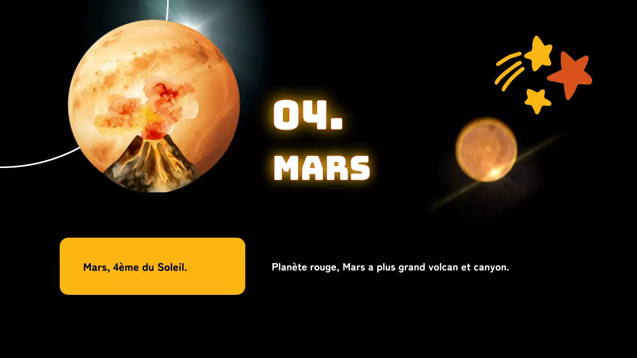 Noir Simple Le système solaire Matériel de cours