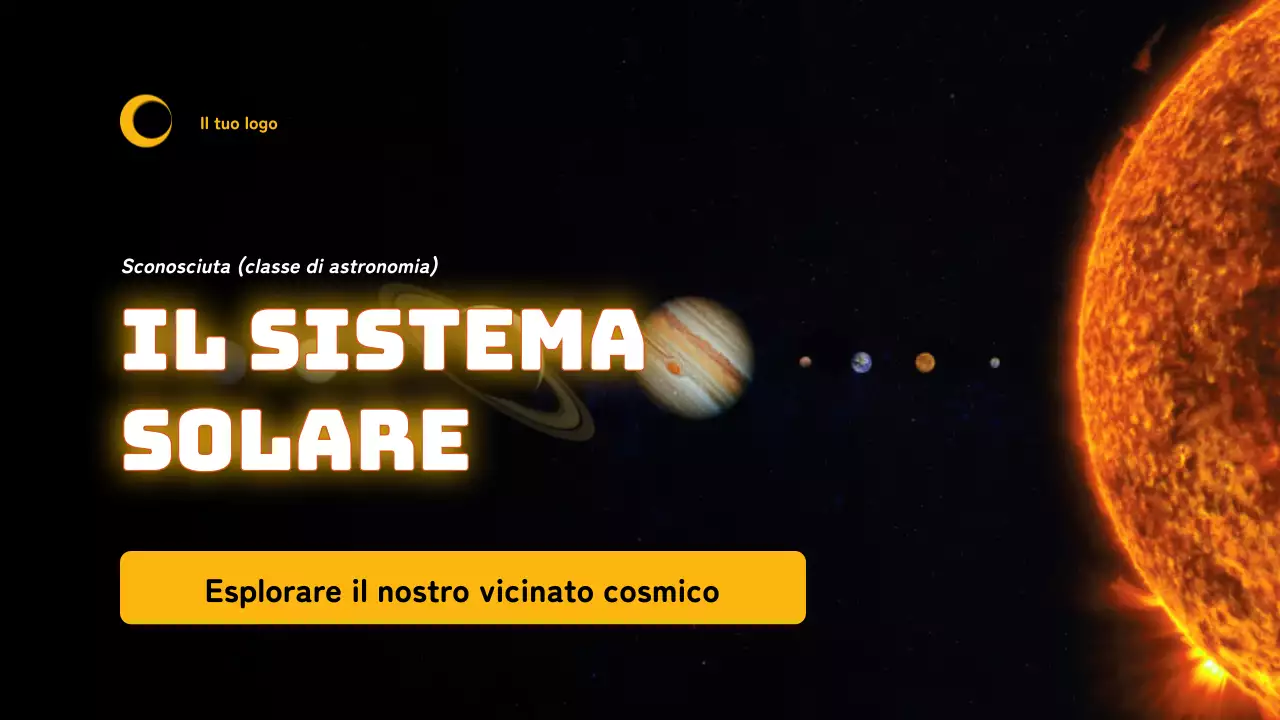 Nero Semplice Il sistema solare Materiale di classe