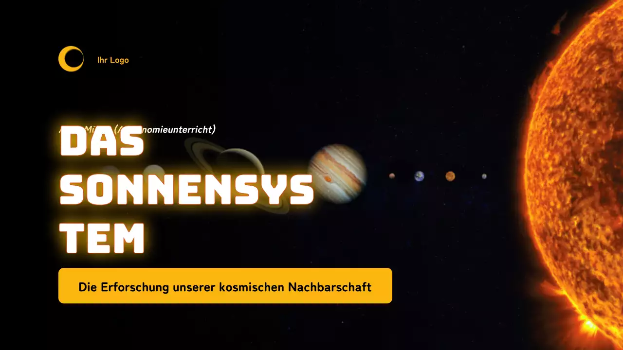 Schwarz Einfach Das Sonnensystem Unterrichtsmaterial