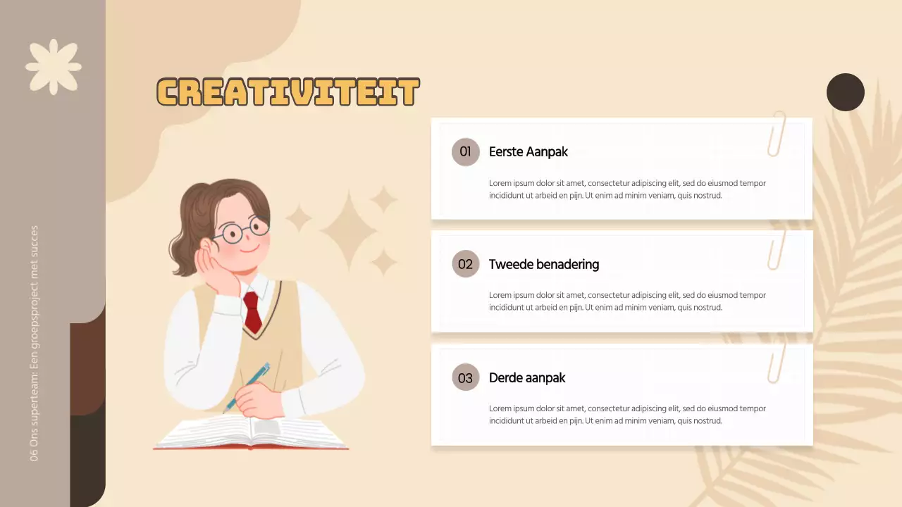 Geel en Bruin Eenvoudig Groepsproject Studiemateriaal