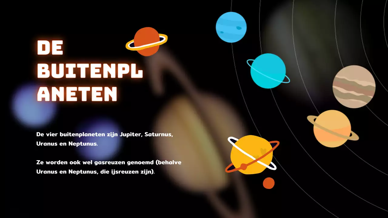 Zwart Eenvoudig Het Zonnestelsel Lesmateriaal