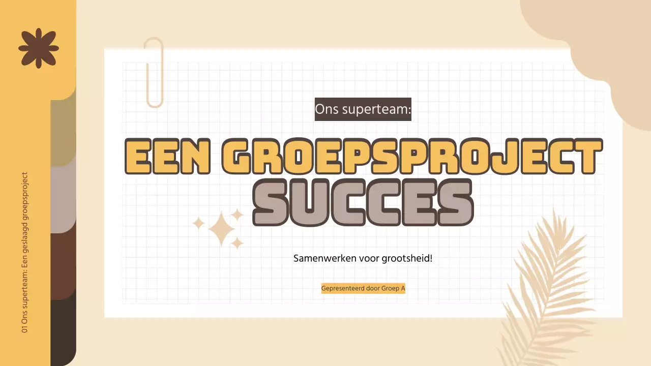 Geel en Bruin Eenvoudig Groepsproject Studiemateriaal