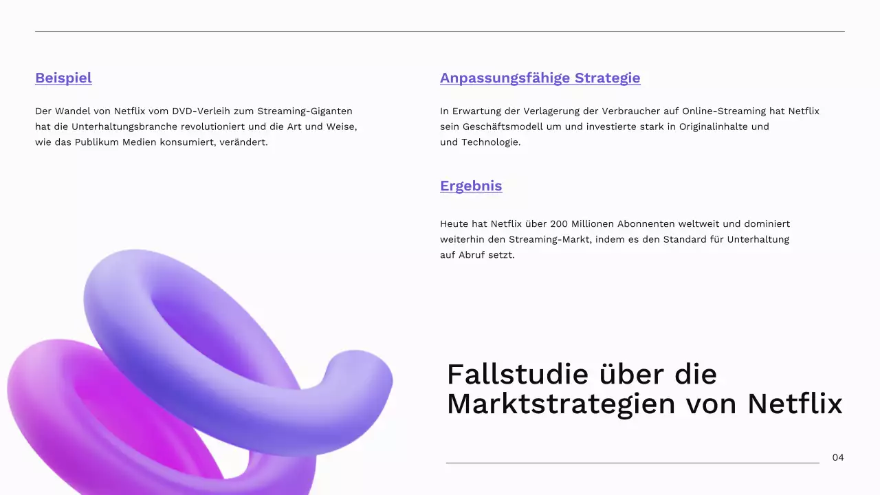 Lila und Blau Modernes Unternehmen Adaptive Strategie