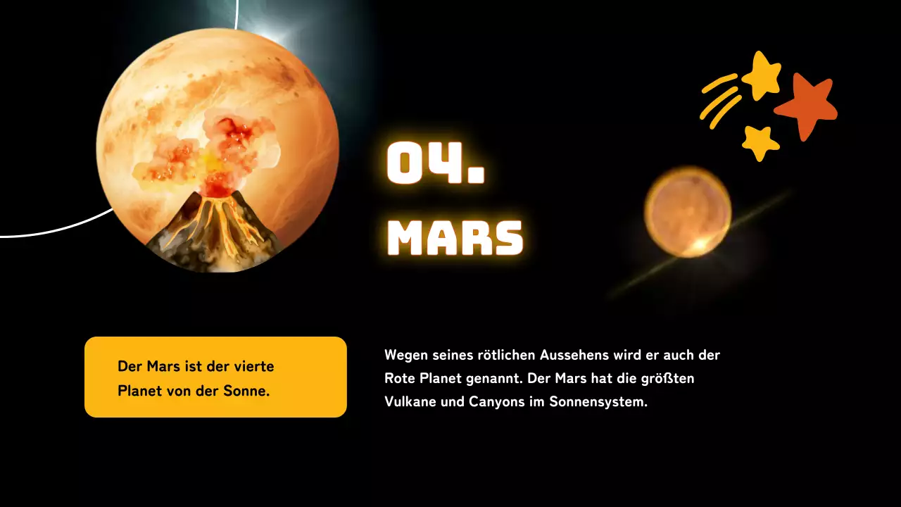 Schwarz Einfach Das Sonnensystem Unterrichtsmaterial