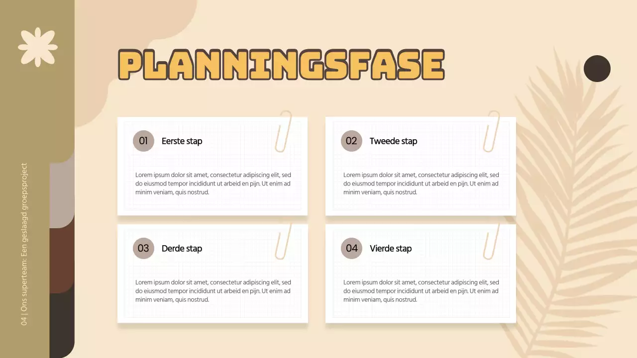 Geel en Bruin Eenvoudig Groepsproject Studiemateriaal