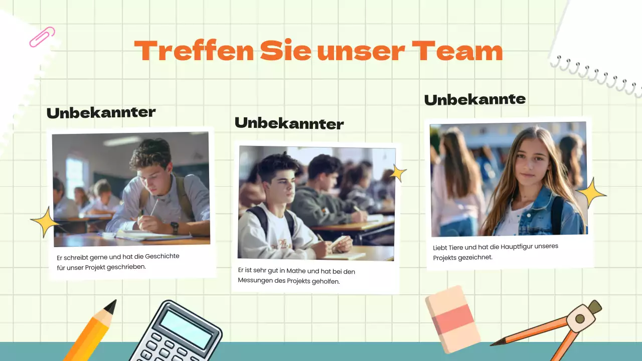 Grün-Blau-Animation Gruppenprojekt Studienmaterial