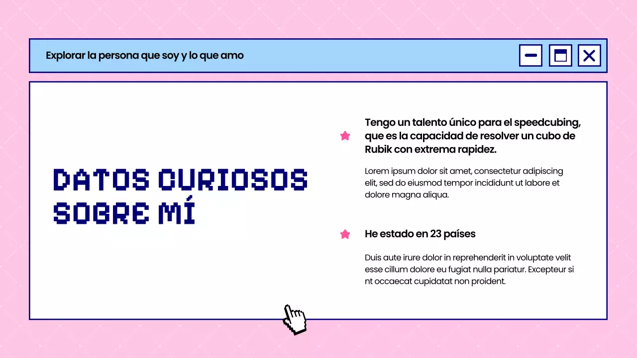 Azul y rosa negrita Esto es lo que soy Introducción