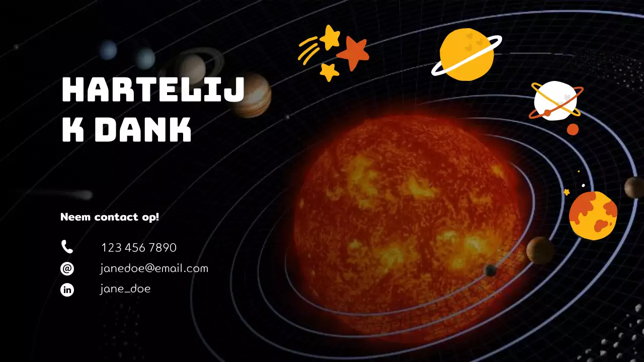 Zwart Eenvoudig Het Zonnestelsel Lesmateriaal