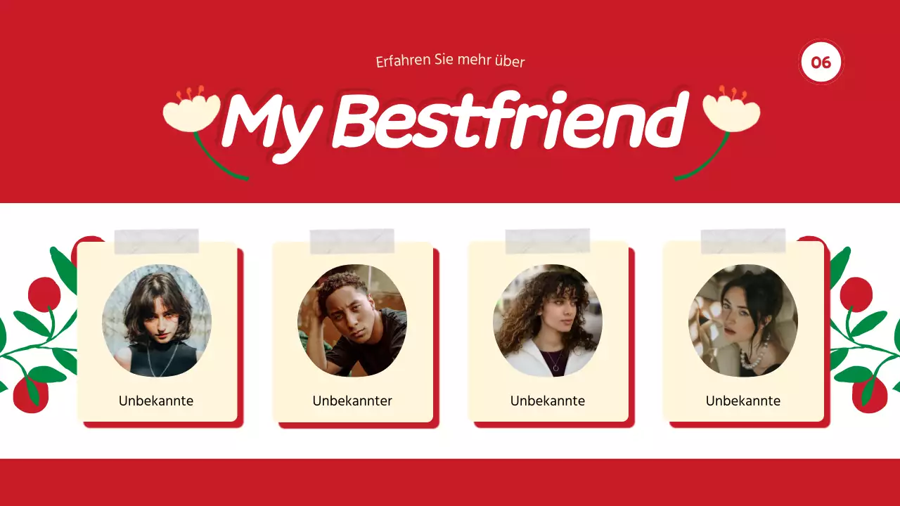 Red Trend Alles über mich Selbstvorstellung