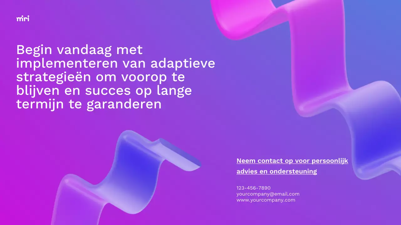 Paars en Blauw Modern Bedrijf Adaptieve Strategie