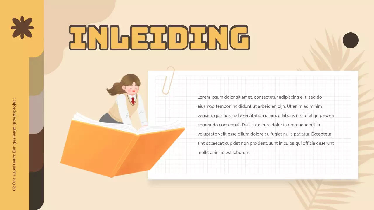 Geel en Bruin Eenvoudig Groepsproject Studiemateriaal