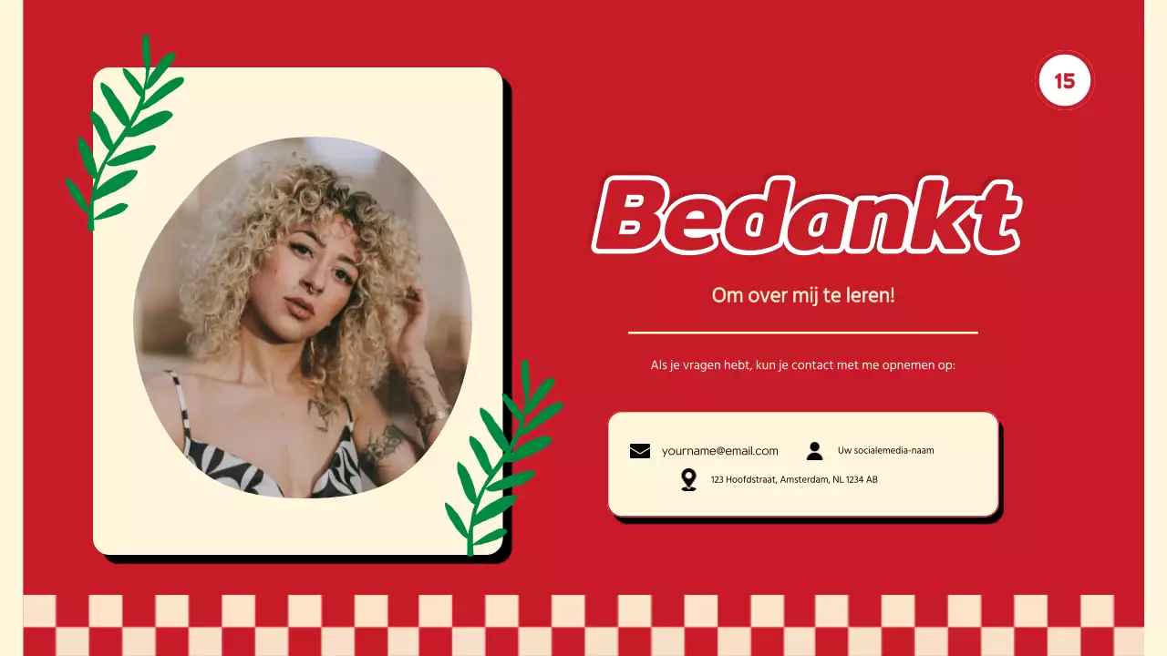 Red Trend Alles over mij Zelf Introductie