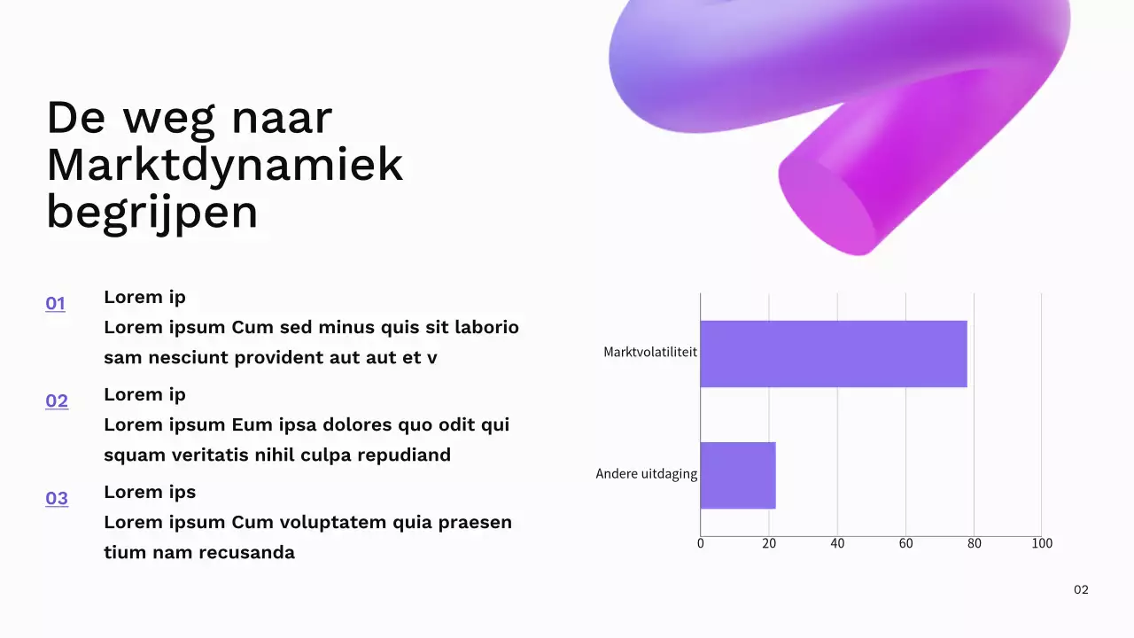 Paars en Blauw Modern Bedrijf Adaptieve Strategie