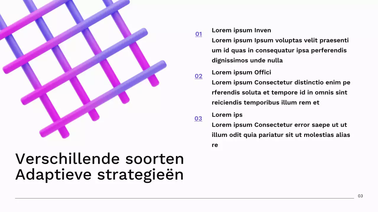 Paars en Blauw Modern Bedrijf Adaptieve Strategie