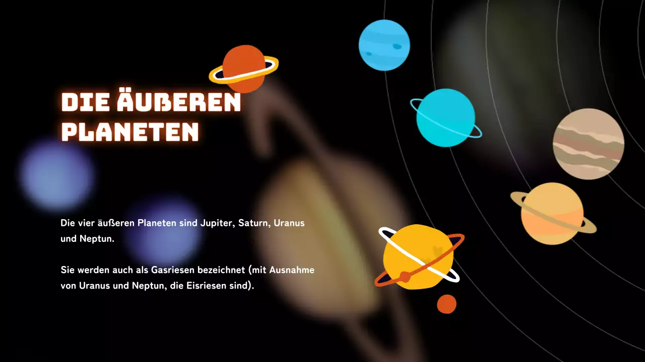 Schwarz Einfach Das Sonnensystem Unterrichtsmaterial