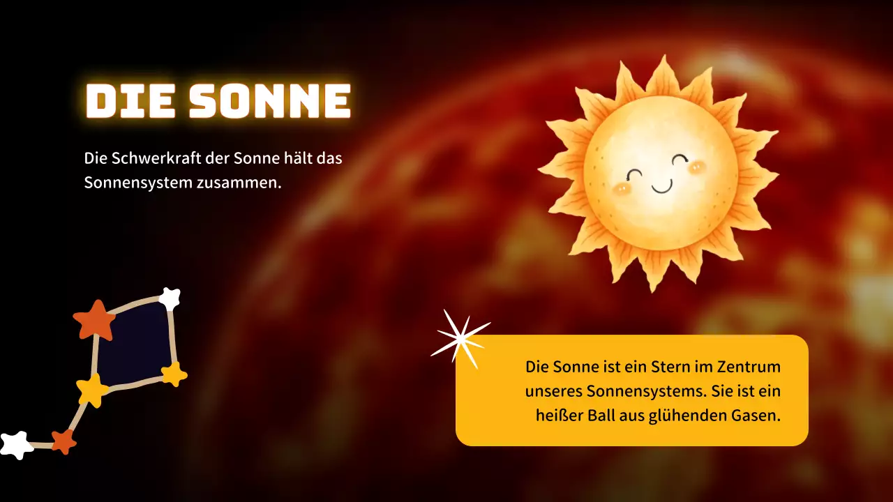 Schwarz Einfach Das Sonnensystem Unterrichtsmaterial