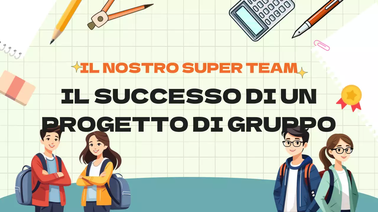 Materiale di studio per il progetto di gruppo di animazione verde-blu