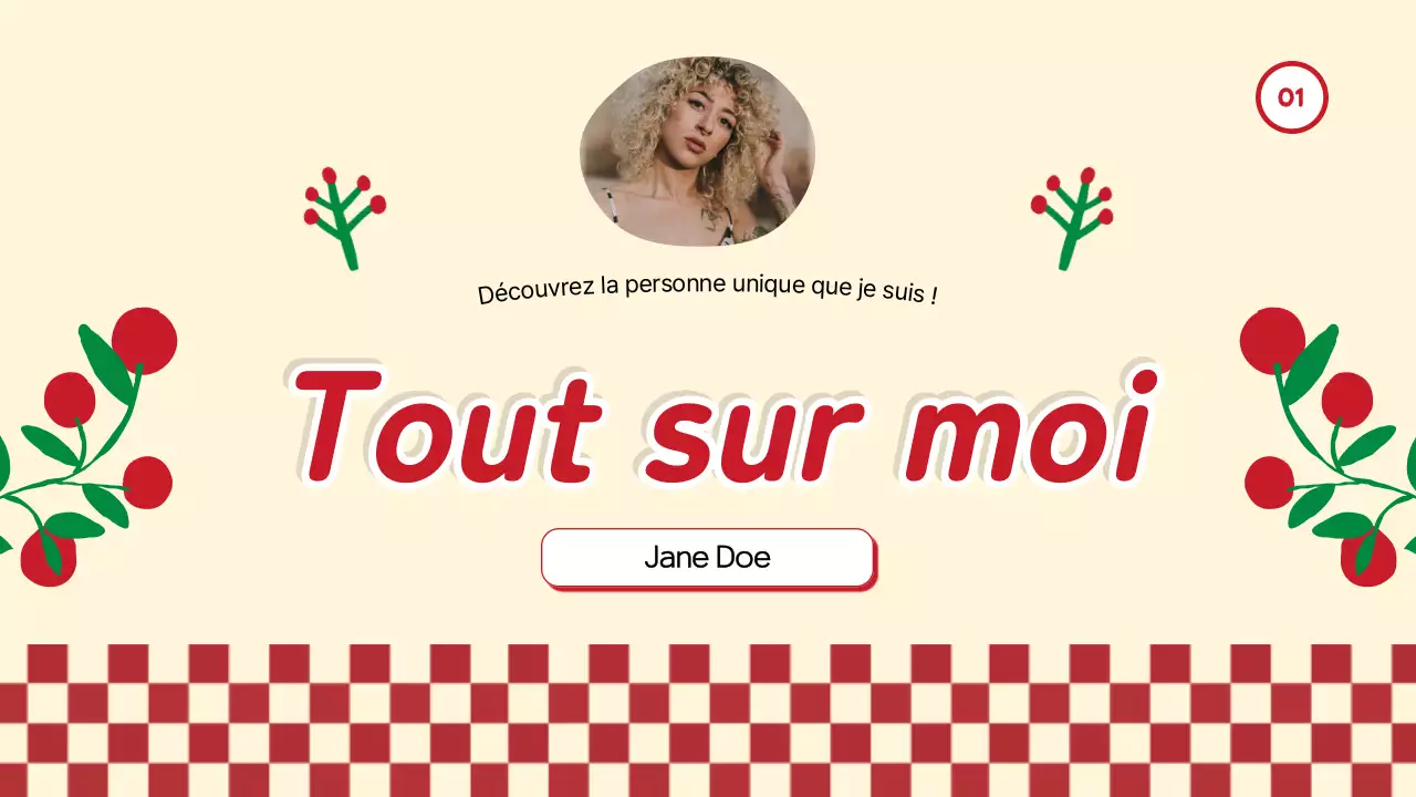 Tendance rouge Tout sur moi Présentation de soi