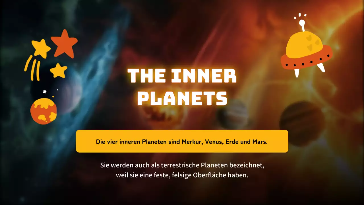 Schwarz Einfach Das Sonnensystem Unterrichtsmaterial