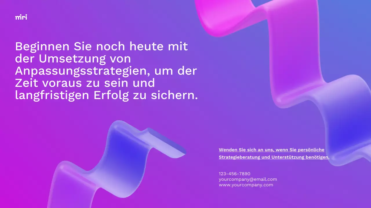 Lila und Blau Modernes Unternehmen Adaptive Strategie