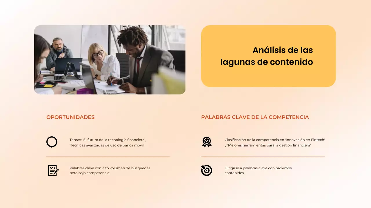 Informe mensual de la reunión de marketing de contenidos de Orange Clean