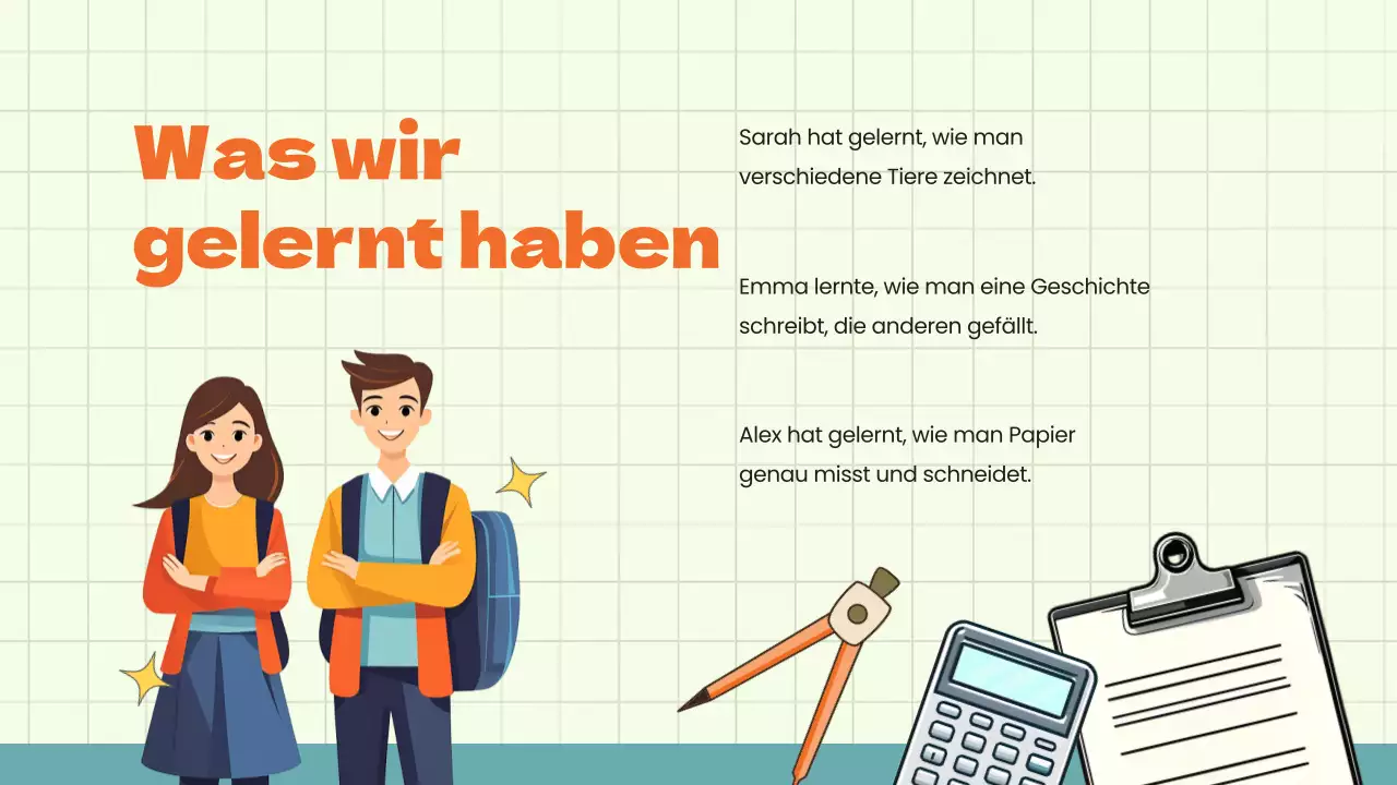 Grün-Blau-Animation Gruppenprojekt Studienmaterial