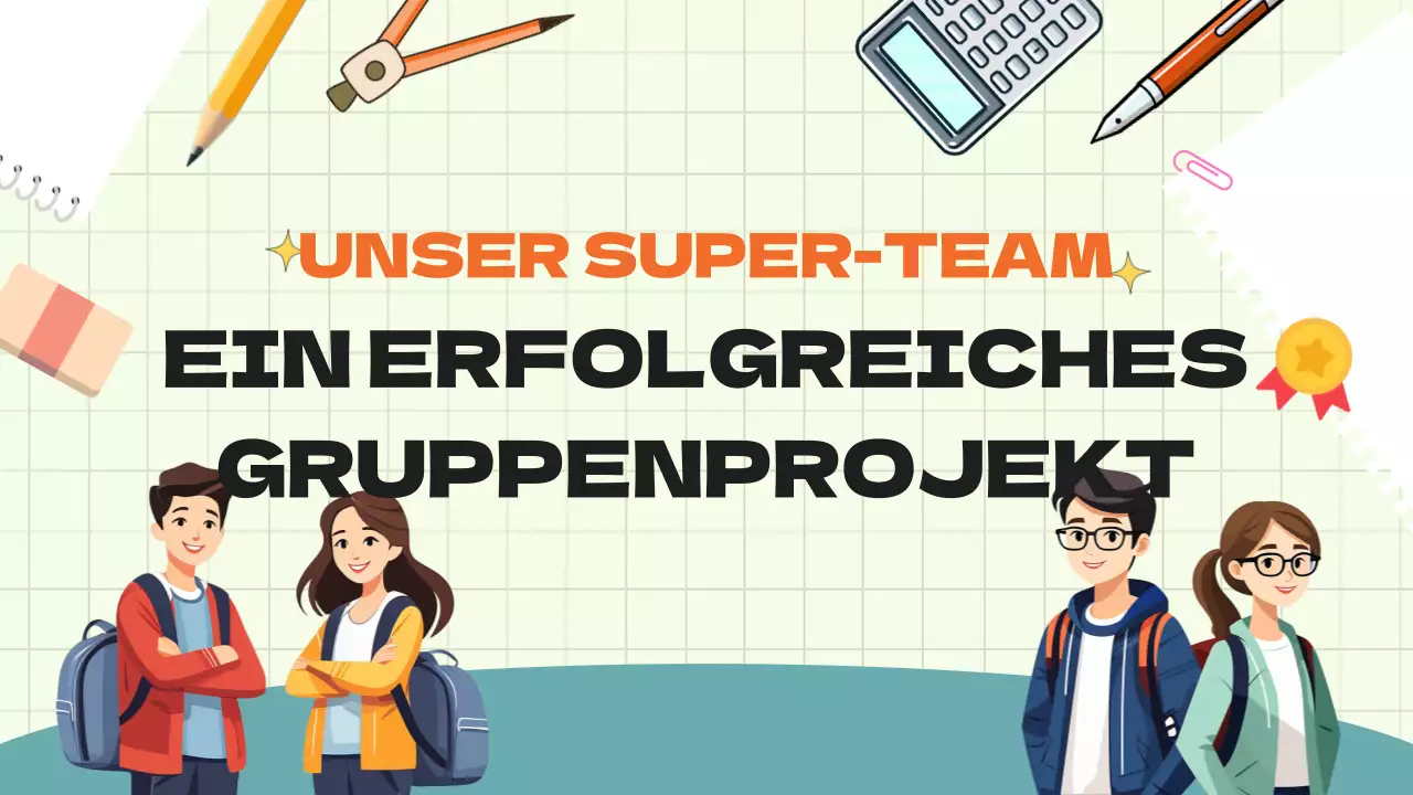 Grün-Blau-Animation Gruppenprojekt Studienmaterial