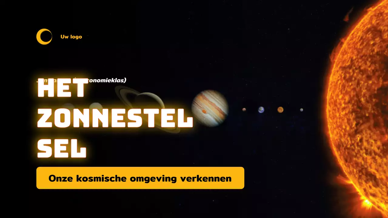 Zwart Eenvoudig Het Zonnestelsel Lesmateriaal