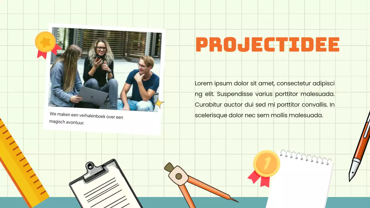 Groen Blauw Animatie Groepsproject Studiemateriaal