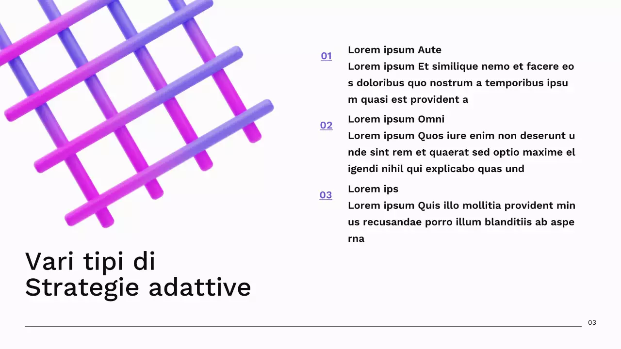 Viola e blu Strategia adattativa aziendale moderna