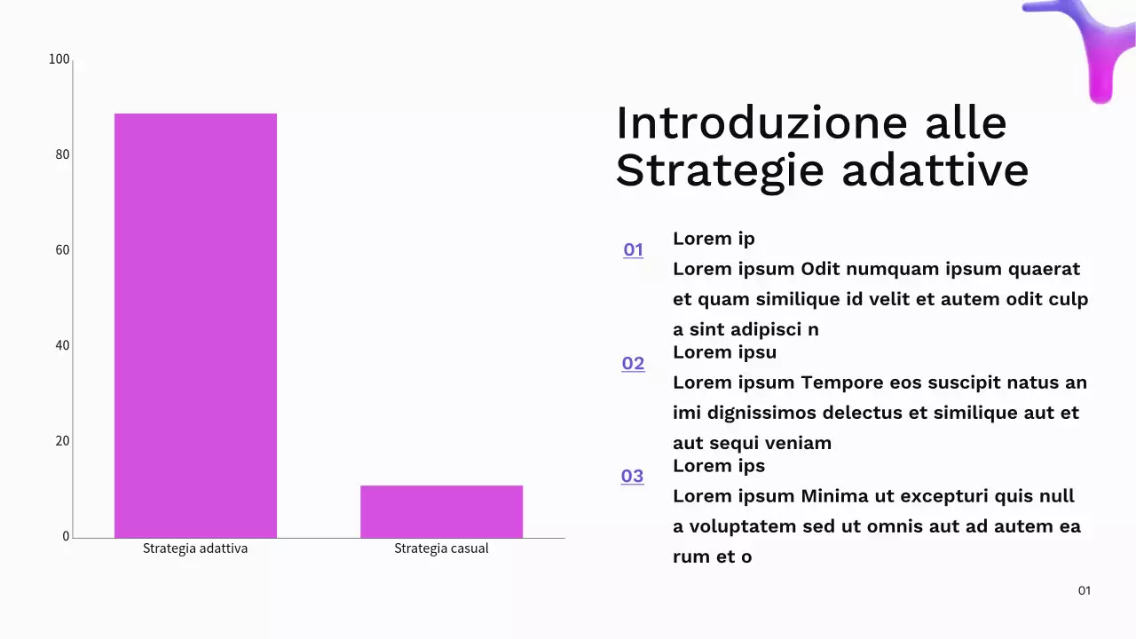 Viola e blu Strategia adattativa aziendale moderna