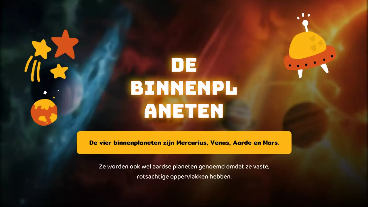 Zwart Eenvoudig Het Zonnestelsel Lesmateriaal