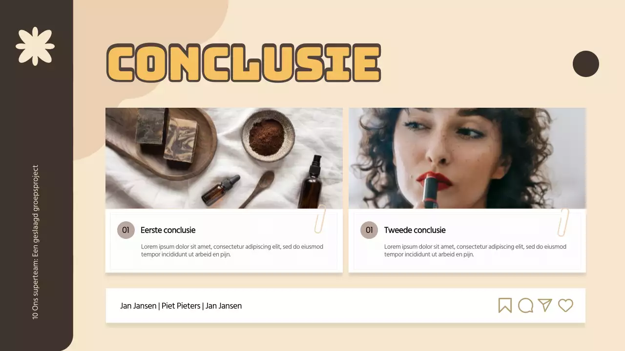 Geel en Bruin Eenvoudig Groepsproject Studiemateriaal