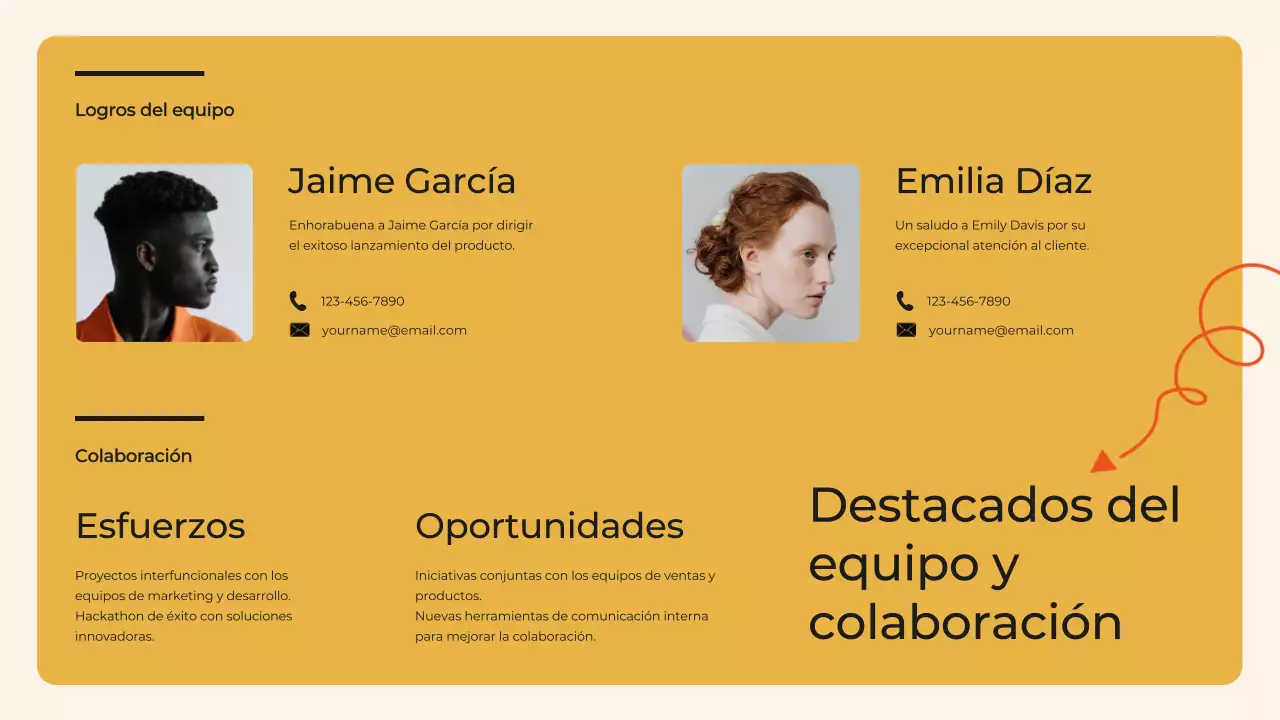 Black and Orange Modern Informe de la reunión trimestral de revisión empresarial