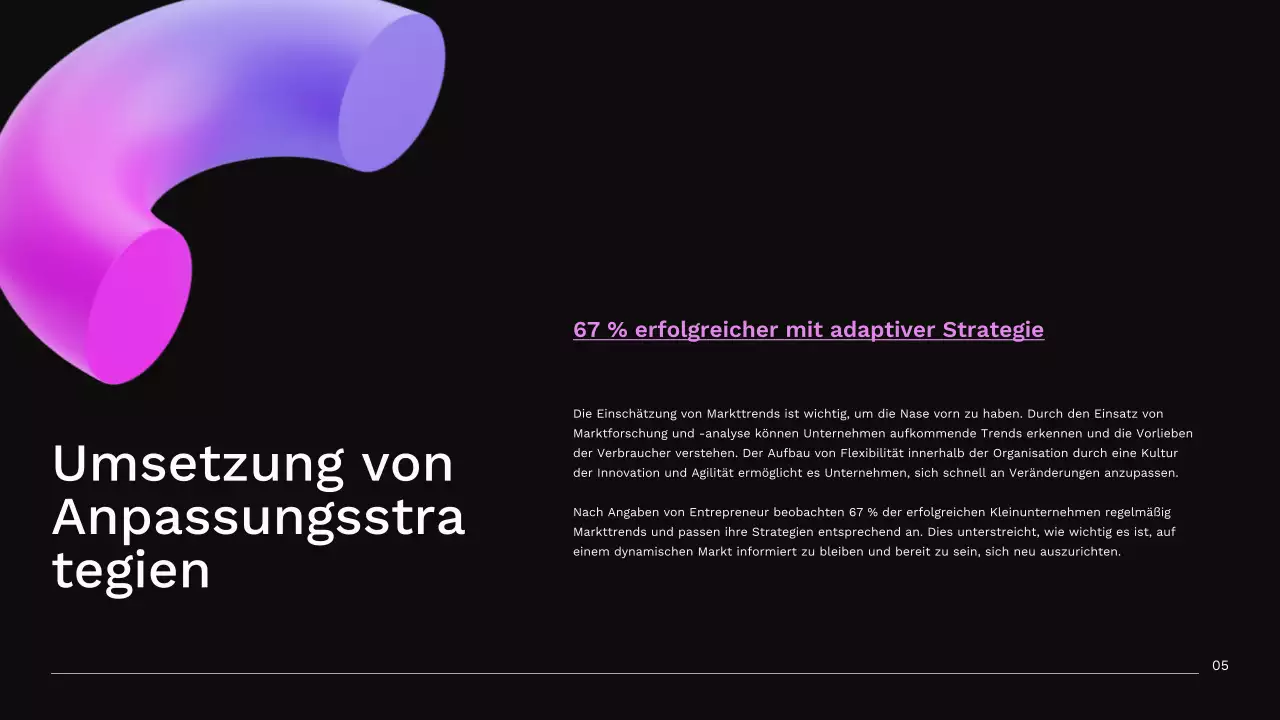 Lila und Blau Modernes Unternehmen Adaptive Strategie