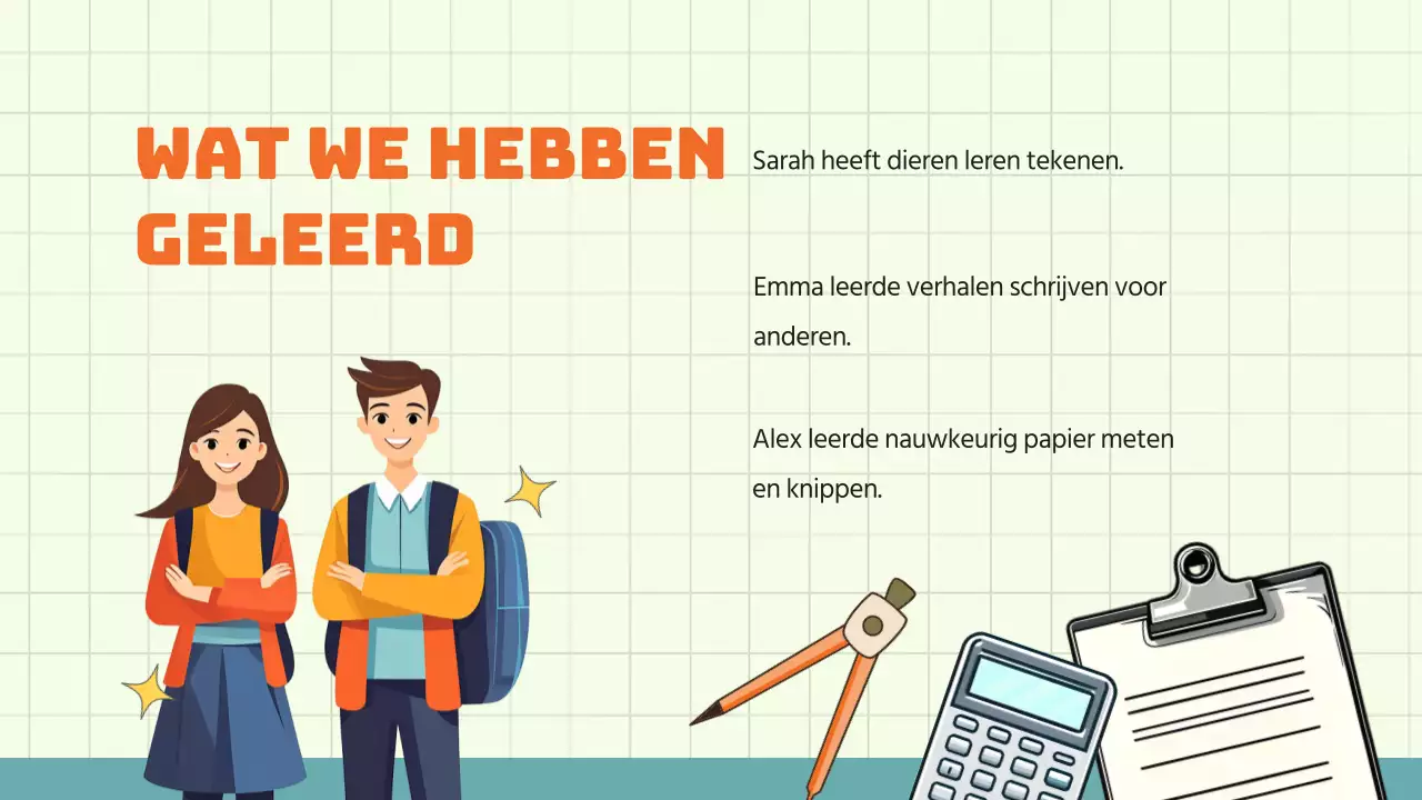 Groen Blauw Animatie Groepsproject Studiemateriaal