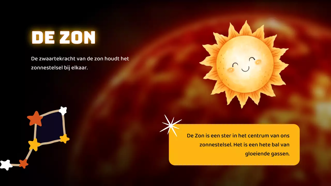 Zwart Eenvoudig Het Zonnestelsel Lesmateriaal