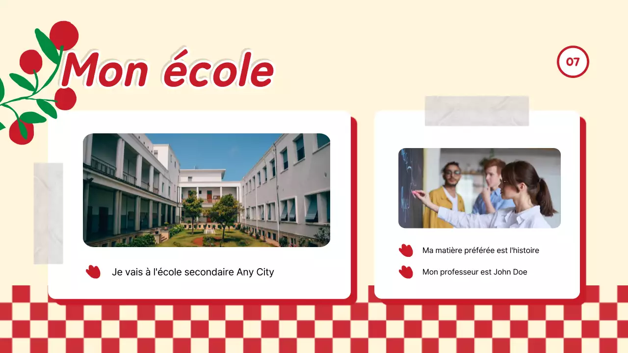 Tendance rouge Tout sur moi Présentation de soi