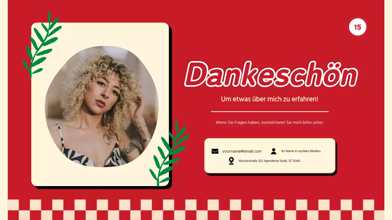 Red Trend Alles über mich Selbstvorstellung