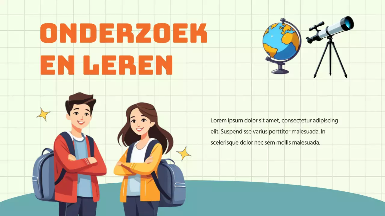 Groen Blauw Animatie Groepsproject Studiemateriaal